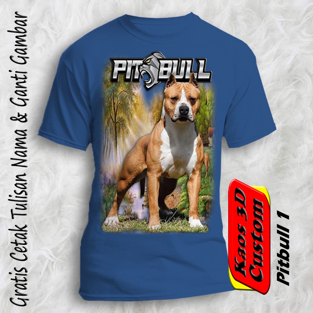 Tshirt Pitbull Dog ukuran Anak dan Dewasa