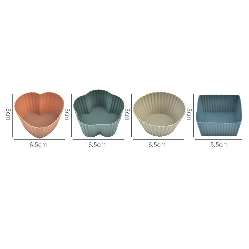 Mi.more Muffin Cup Silicone 16Pcs/24Pcs Cupcake Reusable Cups Cetakan Cake Mold Kitchen DIY Bakeware Maker Tools