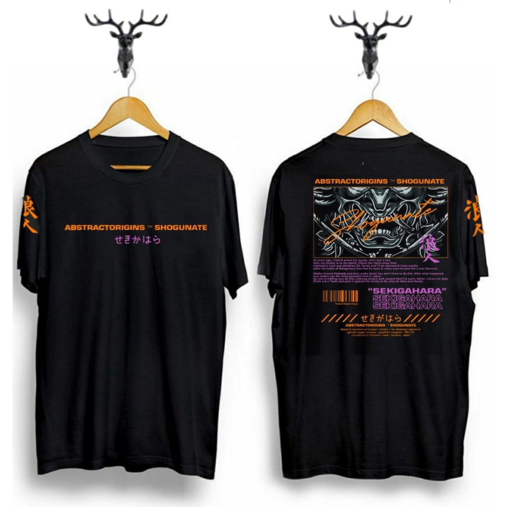 KAOS T-SHIRT { COD } / KAOS DISTRO SAMURAI / BAJU KAOS SAMURAI SHOGUN  HITAM / BAJU KAOS TERBARU PRI