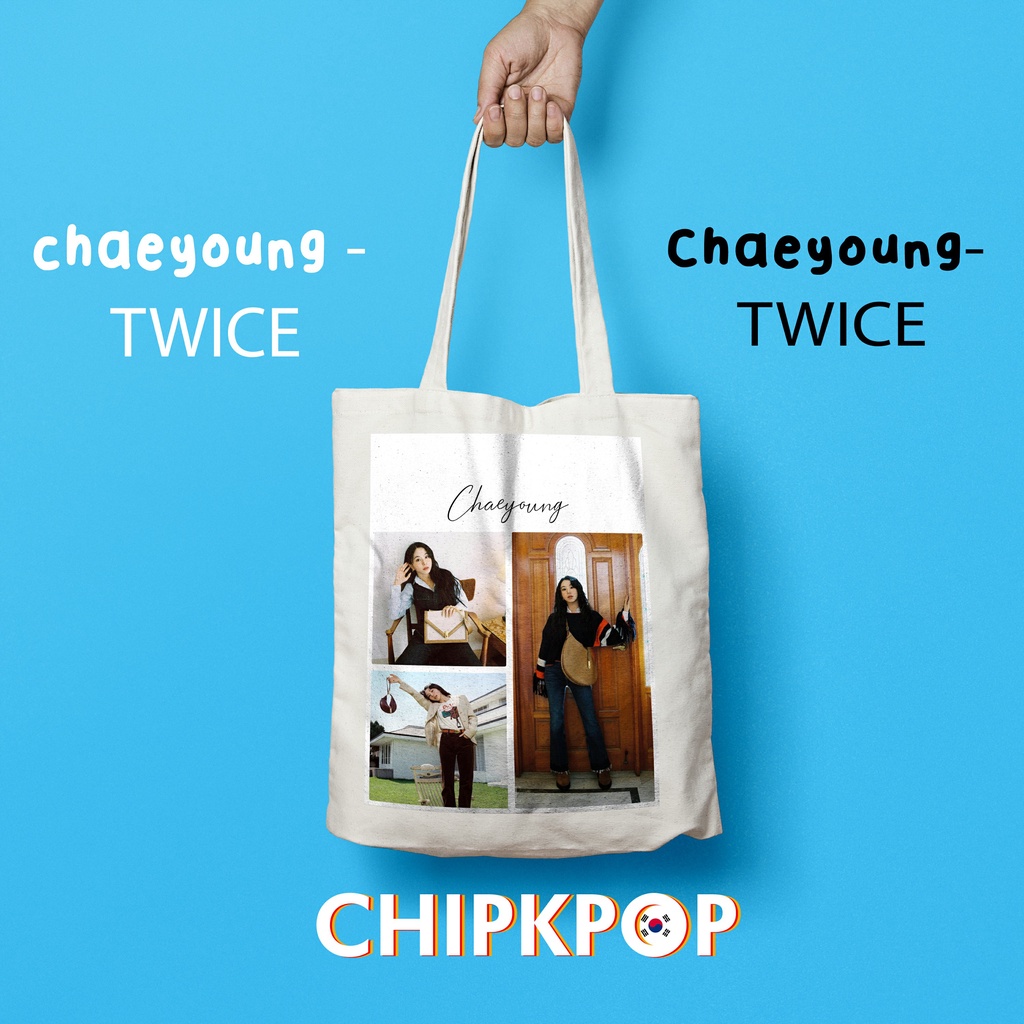 [PAKET SET] [CHAEYOUNG] I TOTEBAG CHAEYOUNG TWICE MURAH I TOTEBAG  CHAEYOUNG TWICE I TAS TWICE MURAH