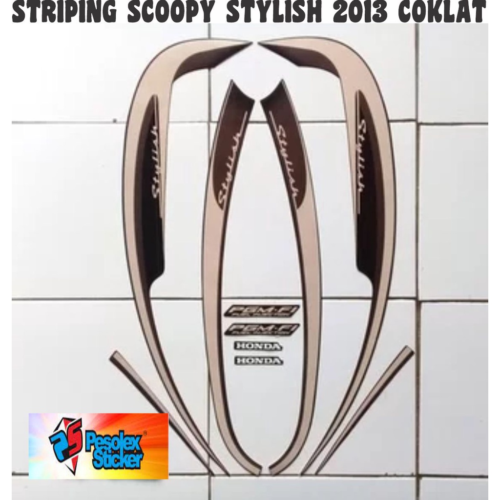 Sticker Stiker Striping Lis Body Motor Scoopy Stylish 2013