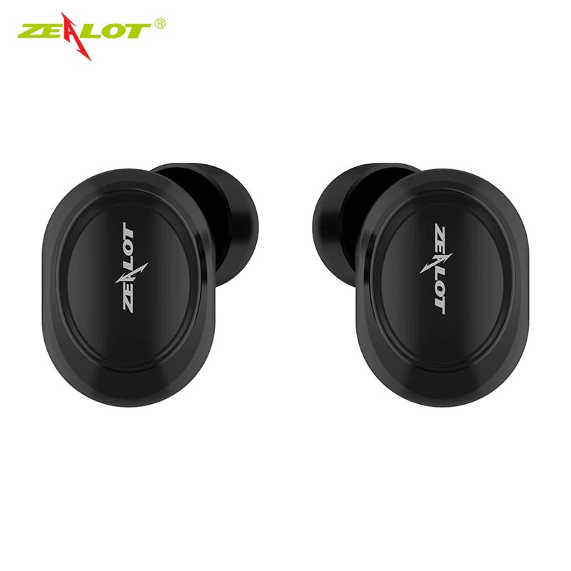 ZEALOT Earphone TWS Bluetooth 5.0 Touch Control Charging Base - T4 - Black