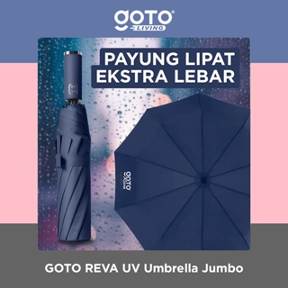 Goto Reva Payung Lipat Umbrella Otomatis Polos Besar Anti UV Jumbo