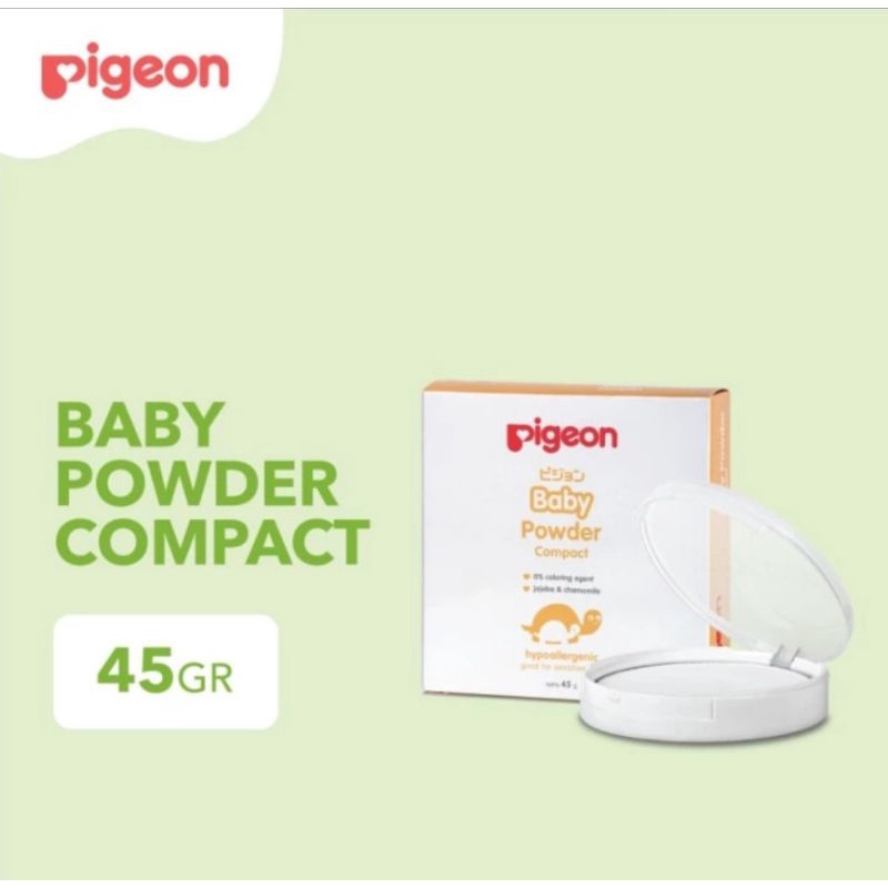 Bedak Bayi Padat Pigeon Compact Powder Hypoallergenic Paraben free 45g 45gr bedak bayi / Pigeon Baby Powder Cake Chamomile