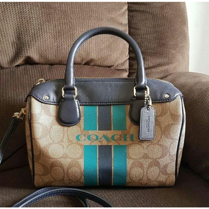 coach mini bennet varsity satchel bag signature tas ori authentic