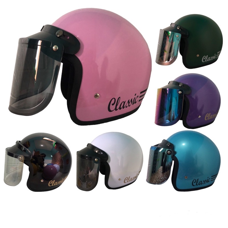 Classic helm bogo Kaca datar bening & gelap SNI