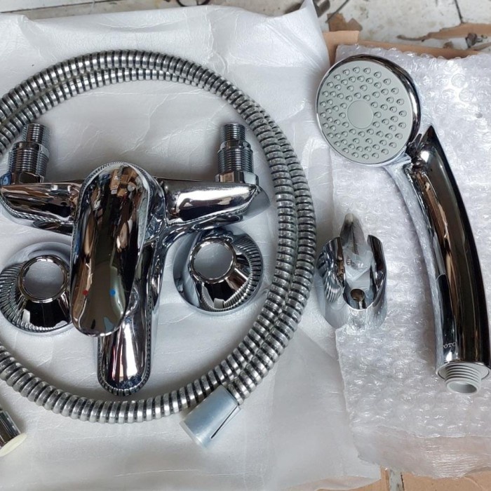 Kran Bath tubh TOTO Panas Dingin Baru plus shower toto TX432SHBR