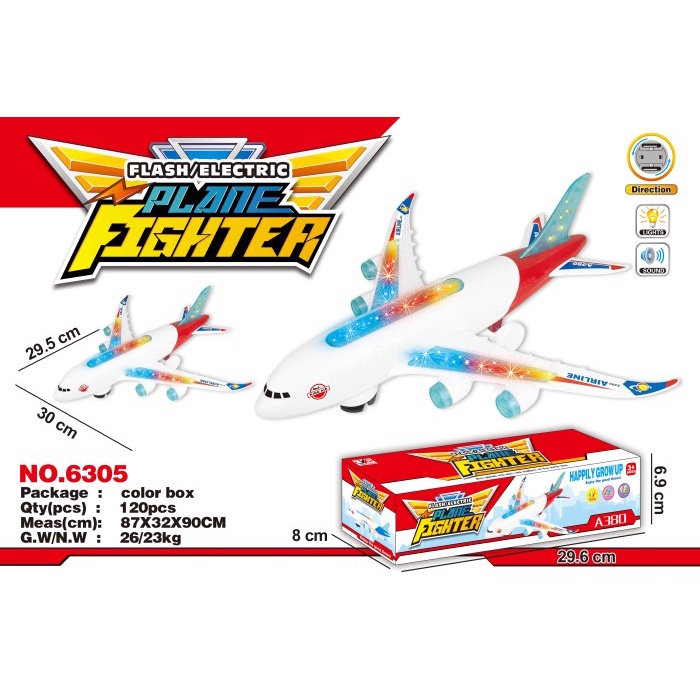 MAINAN ANAK PESAWAT TERBANG MUSIC DAN LIGHT FIGHTER LUCU SUARA KAPAL