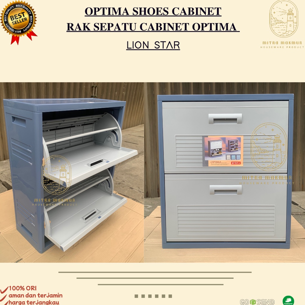 SALE!! OPTIMA SHOES CABINET A-80 RAK SEPATU TERTUTUP LION STAR