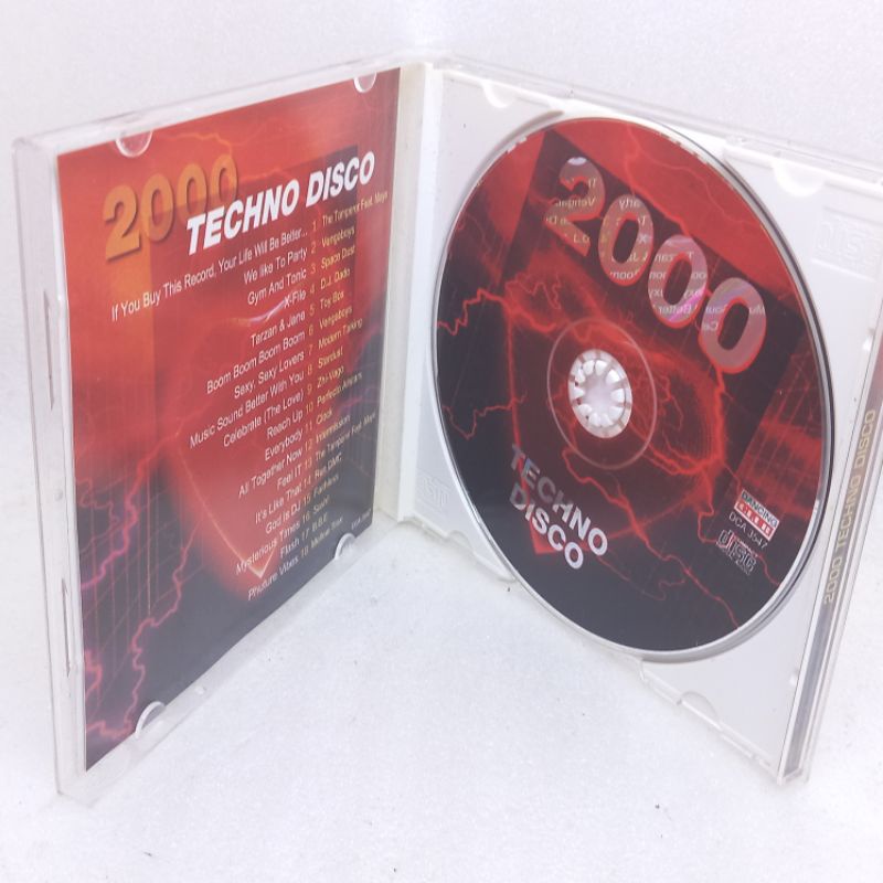 Kaset CD Techno disco 18 best 2000 kompilasi barat