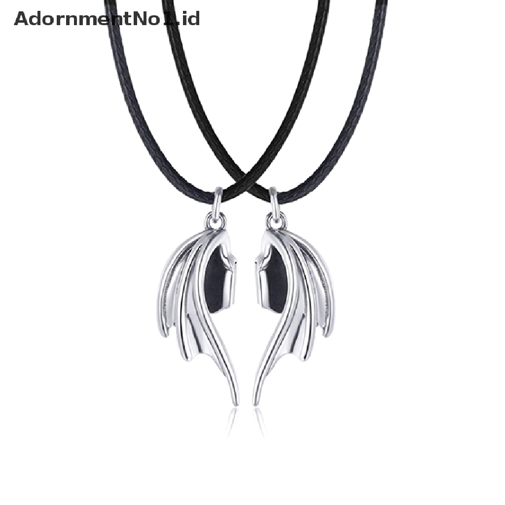 [AdornmentNo1] Couple Kalung Rantai Klavikula Wanita Devil Melindungi Angel Devil 1pasang Lovers Necklace Untuk Wanita Pria Fashion Jewelry [ID]