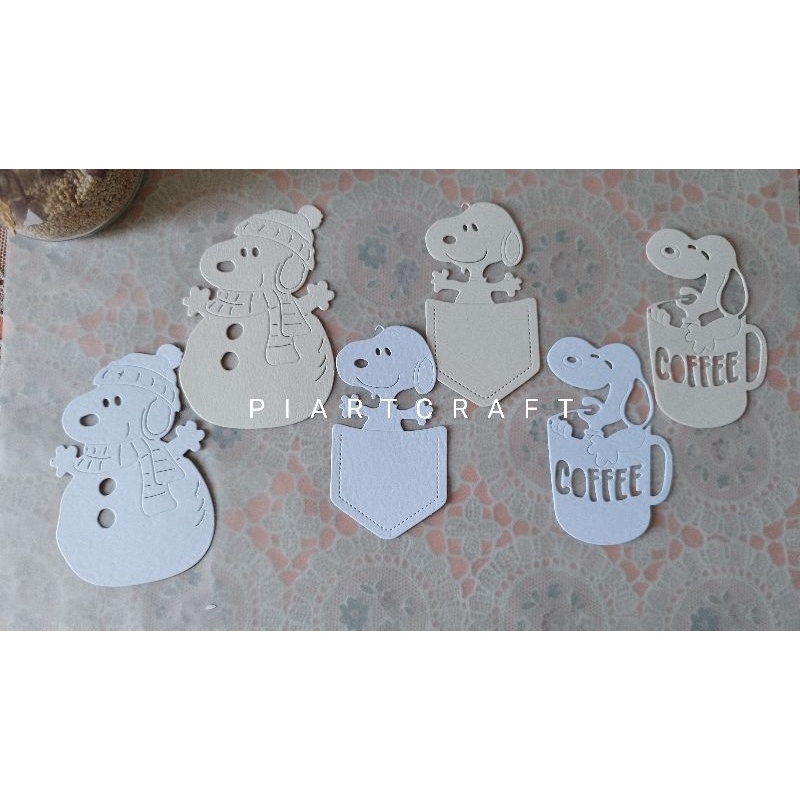 

Snoopy Dies ( isi 6 pcs) - Dies cut / Cut dies -DIY scrapbook / journal vintage / diary / bujo