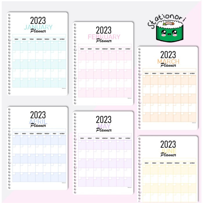 

Kertas Populer Monthly Planner 2023 (Isi Binder Planner B5 & A5) By