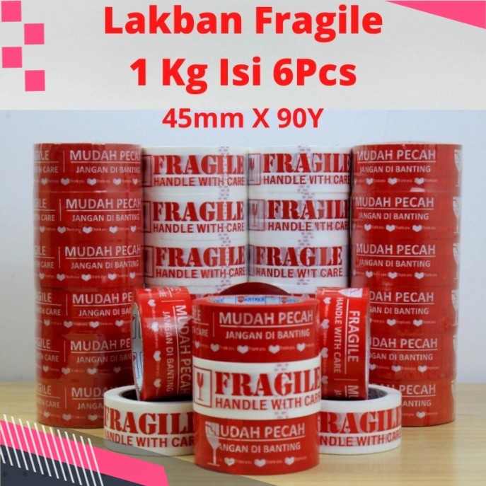 

Ready oke] LAKBAN MURAH ISOLASI FRAGILE PRAGILE KILOAN 1 KG MURAH LEBAR 3 JARI