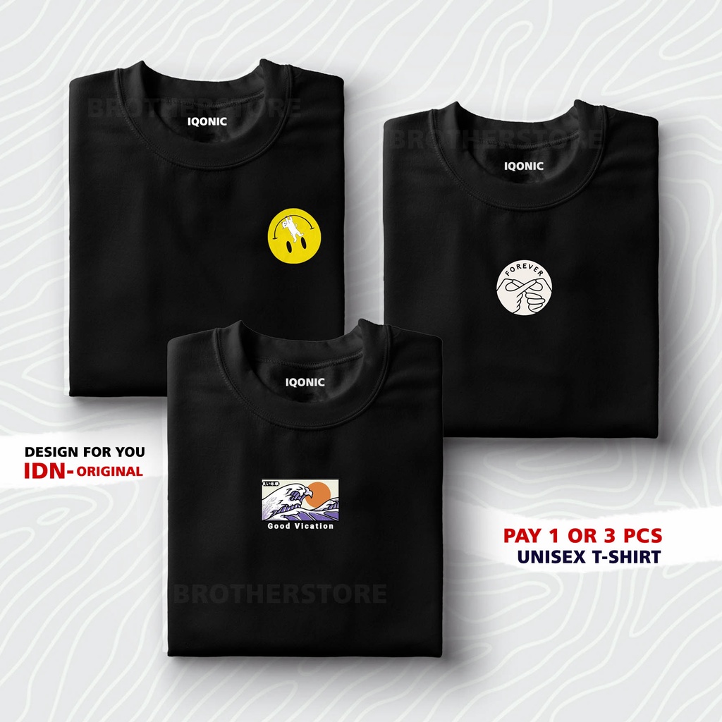 BUY 1 OR 3 PCS ( PROMO COD ) BROTHER STORE / Kaos Distro100% Catoon Combed 30s / Articel CSMILE