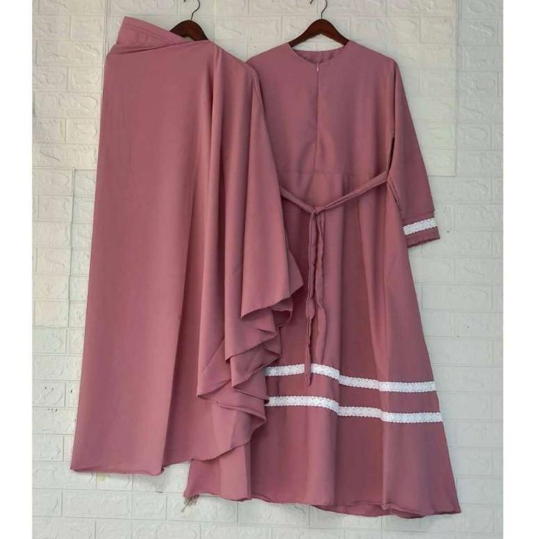 SYARI JUMBO GAMIS JUMBO AZIZAH SET+ KHIMAR LD 120 130 140 KRQWU4194