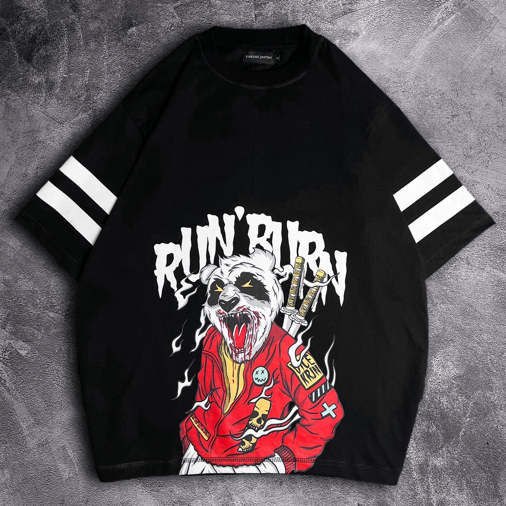 [Oversize] BAJU KAOS OVERSIZE / OVERSIZE T-SHIRT &quot;run burn&quot;