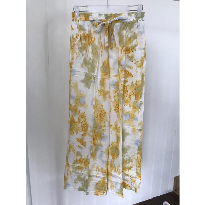 Celana Kulot Jumbo MYREDO Terbaru Kulot Tie Dye Gifty Kuning R6Y3 Cringkle Modern Simple Celana Kulo
