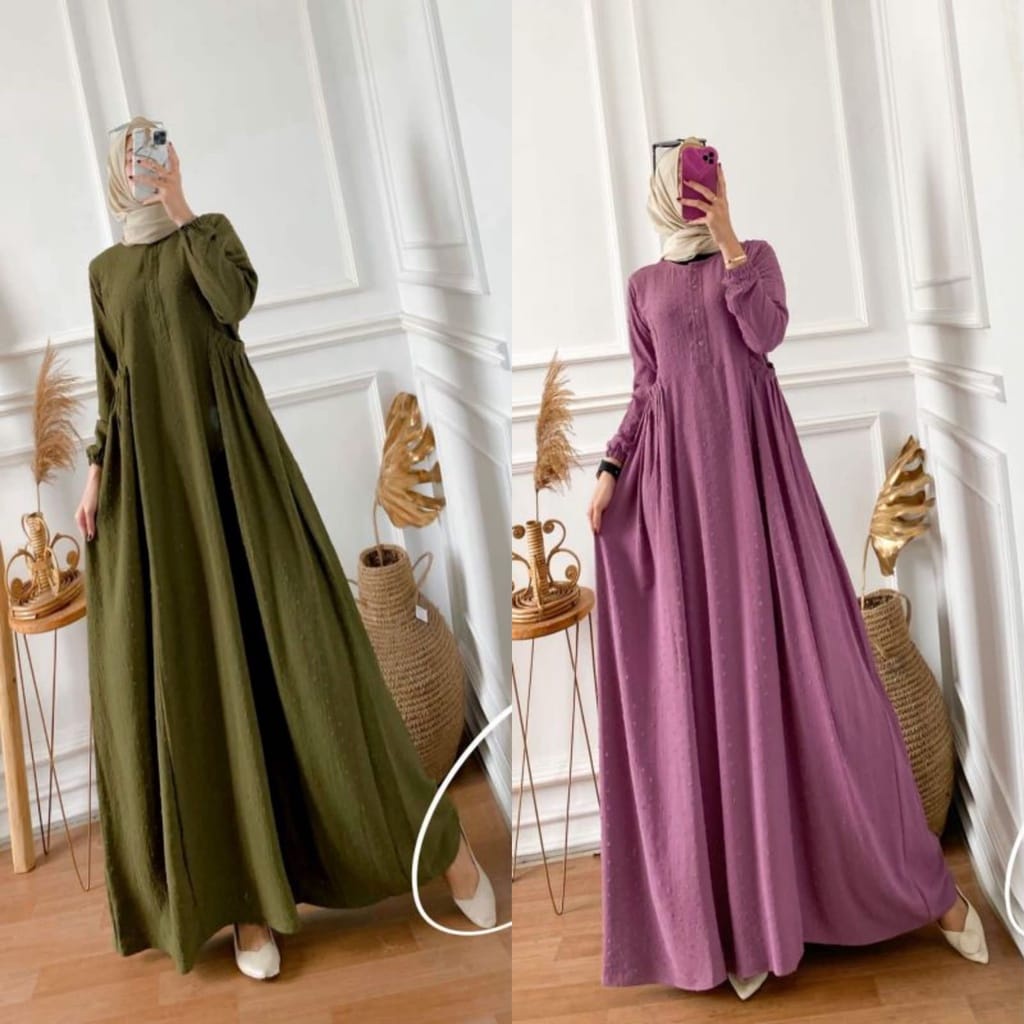 CIKA MAXY Gamis Kringkle Airflow Uragiri LD 110-Gamis Wanita Busui Friendly