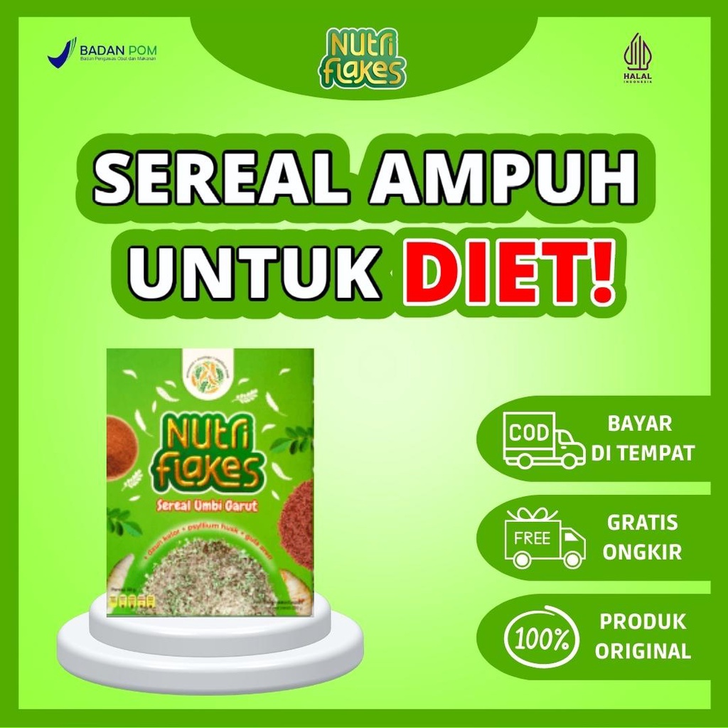 

Nutriflakes | Sereal Umbi Garut Mampu Menurunkan Berat Badan & Mengatasi Masalah Lambung isi 280gr