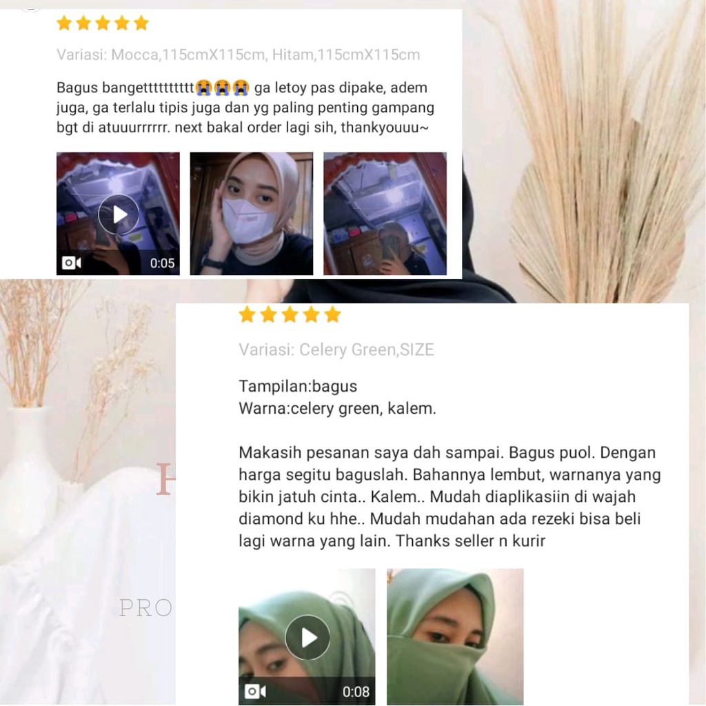 Hijab Bella Square PolyCotton - Segi Empat Bella Square Kualitas Original Premium