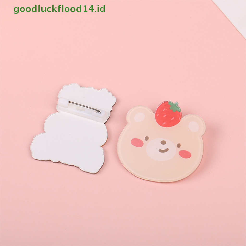 [GOOGFOUR] 5 Pcs Kawaii Japanese-style Acrylic Bros Anak Mahasiswa Bros Unisex Kerah Tas Liontin Lencana Pin Dekorasi Aksesoris Bros Perhiasan Hadiah Warna Acak [TOP]