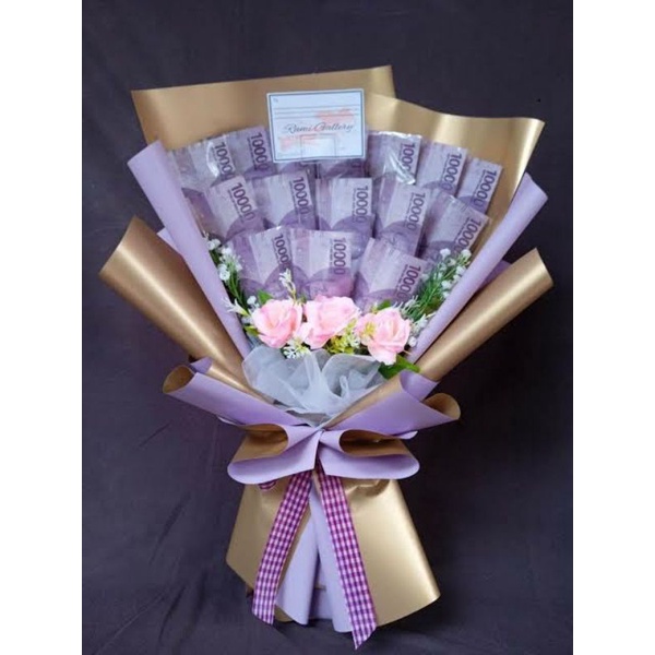 Buket Bunga Asli 1 Set pecahan 10K