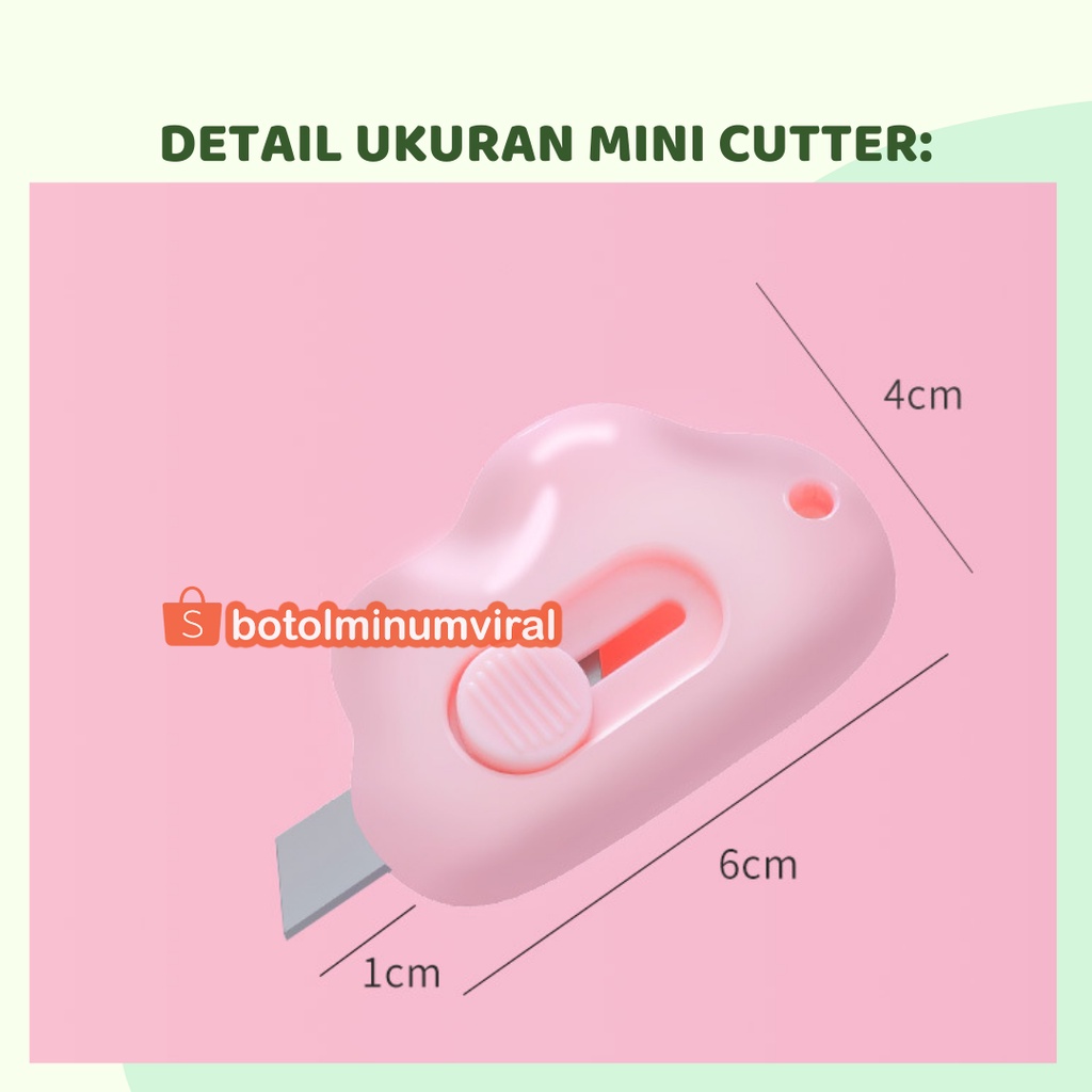 Cutter Mini Awan Lucu Kecil