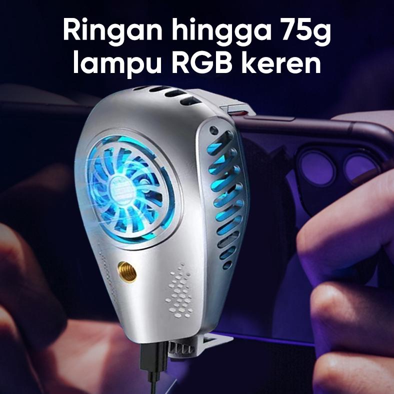 Flash Sale Fan Cooler Hp Radiator K-03 Cooling Fan/kipas pendingin hp untuk game/Cooling pad hp RGB 