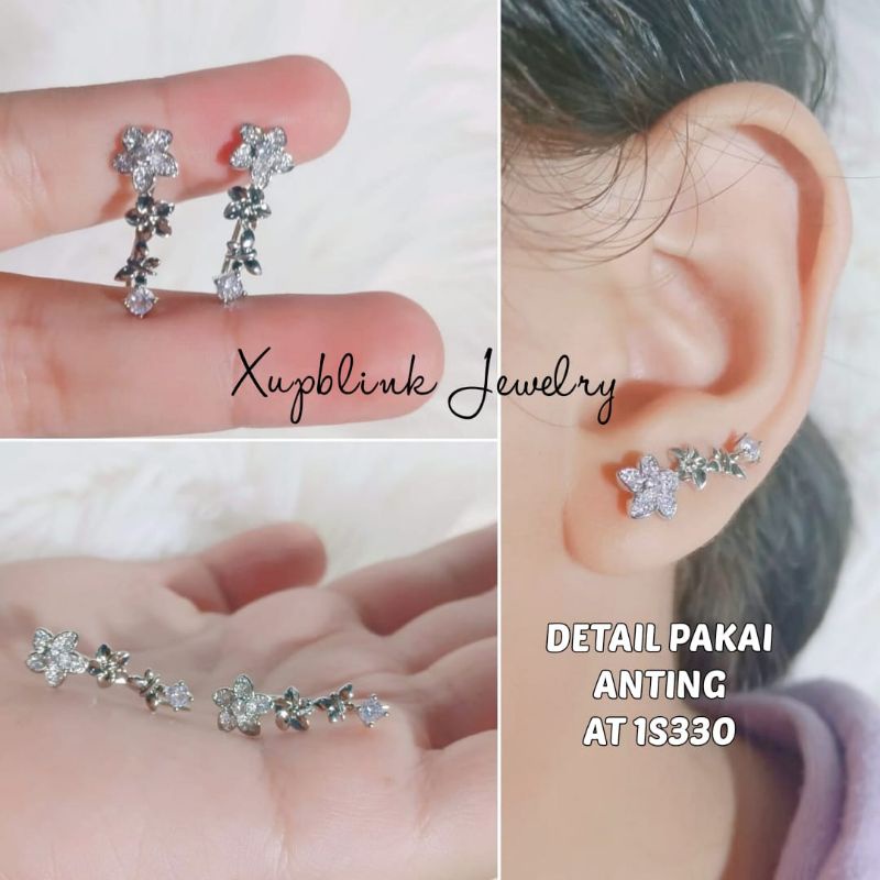 Anting Rambat Permata Silver Xupblink Jewelry