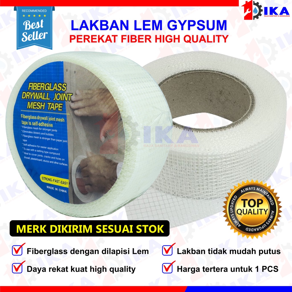 Lakban Kasa Lem Perban Gypsum Fiber | Perban Plafon Gipsum Fiberglass 1 Inch 2 Inch Perban enternit kasa plavon