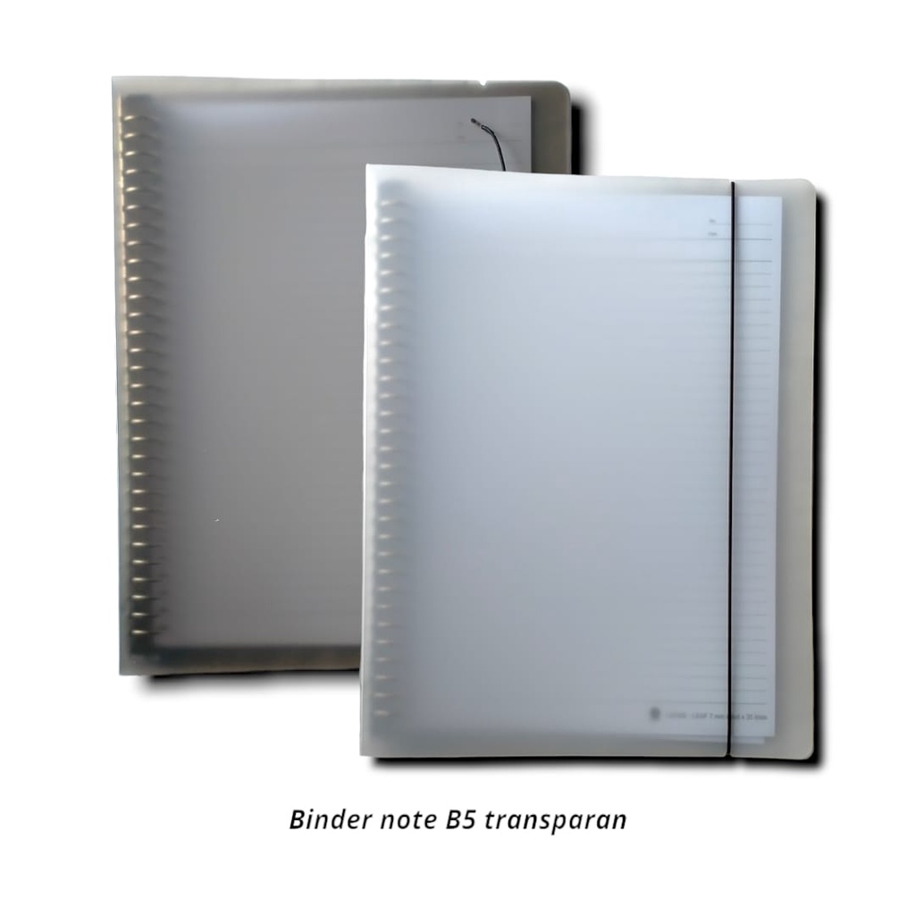 

MAP BINDER NOTE LOOSE LEAF 26 RING BESI NOTEBOOK COVER TRANSPARAN PUTIH HITAM