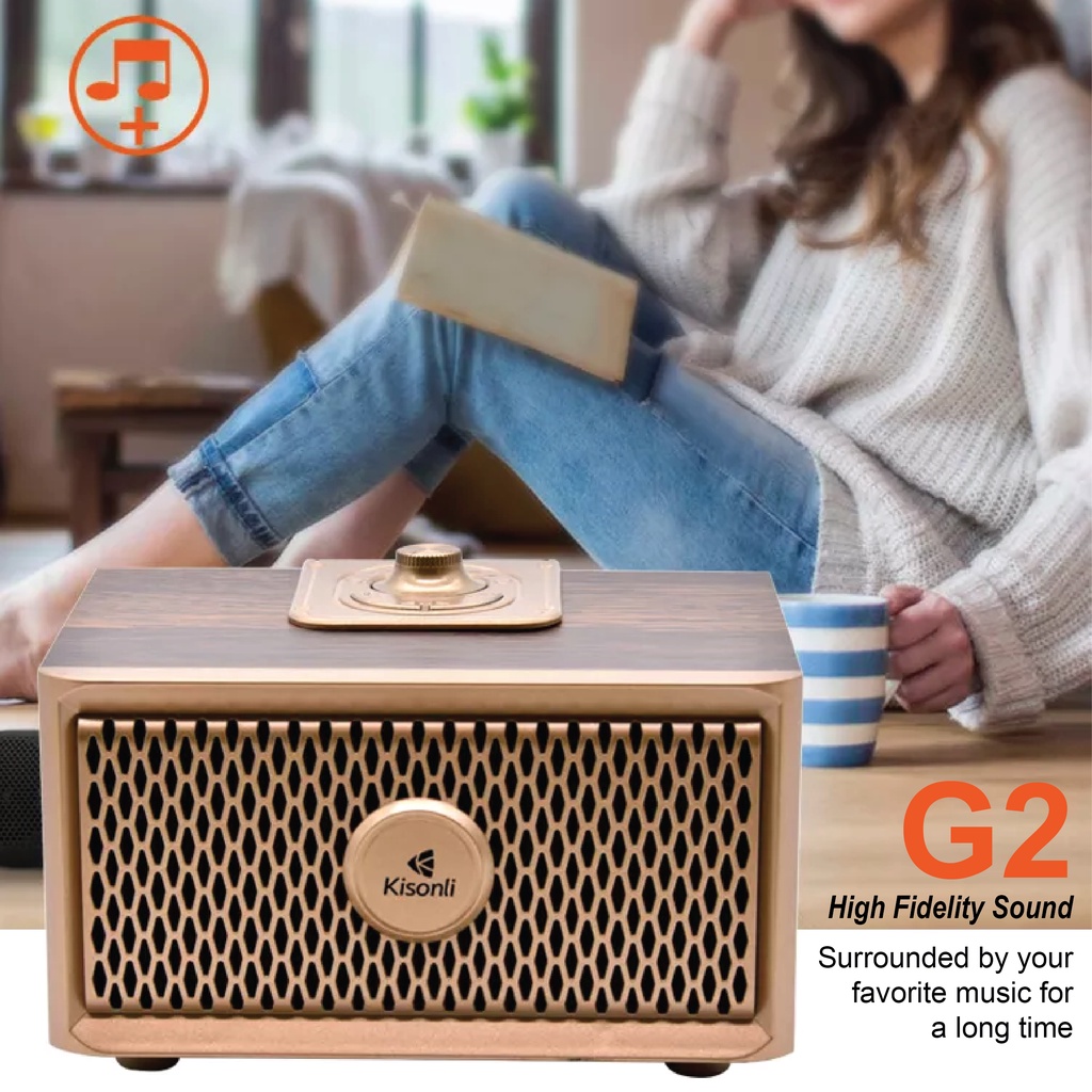 Speaker Bluetooth Portable Retro Kisonli Klasik G2 - ACS