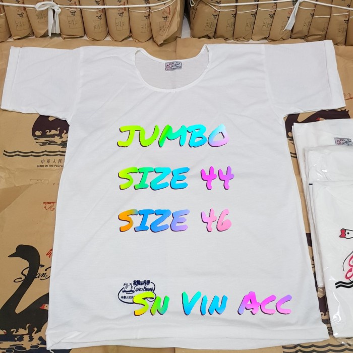 Kaos Dalam Kaos Swan Brand Oblong Jumbo Pria Kaos Dalaman Pria Size Jumbo 44 & 46