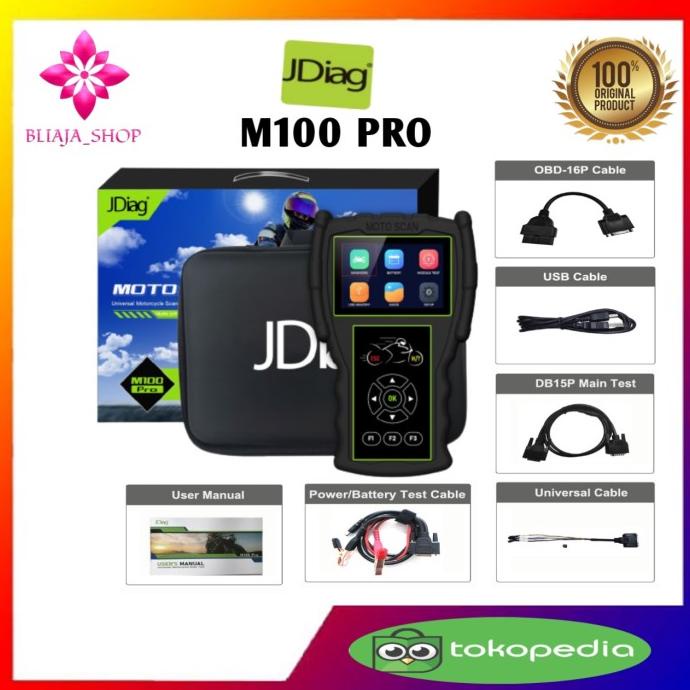 SCANNER JDIAG M100 PRO Scaner Motor Injeksi Sepeda Motor OBD1 & OBD2