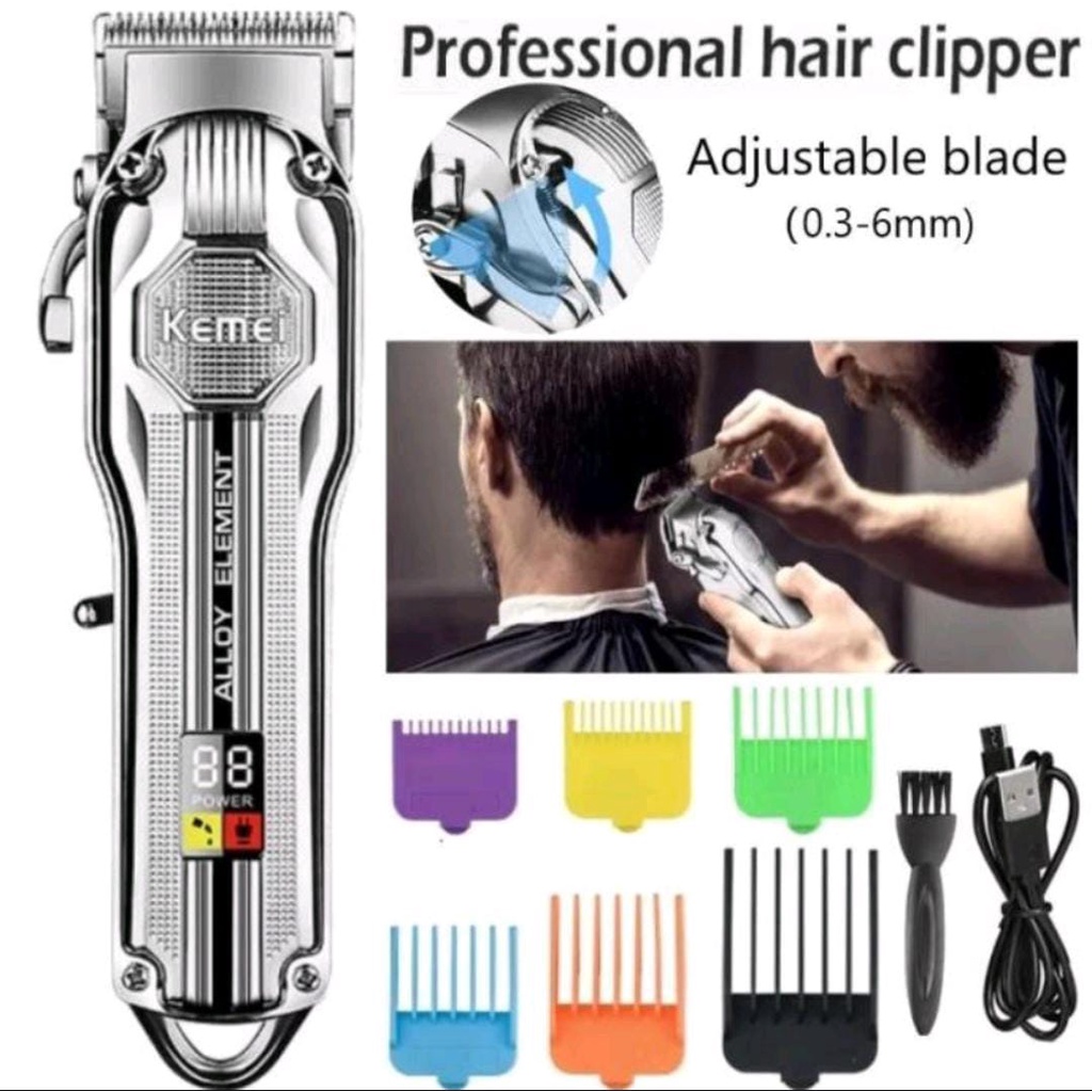 KEMEI 517 ORIGINAL Alat Cukur Cukuran Pangkas Rambut CAS Hair Clipper LCD KM517 KM-517