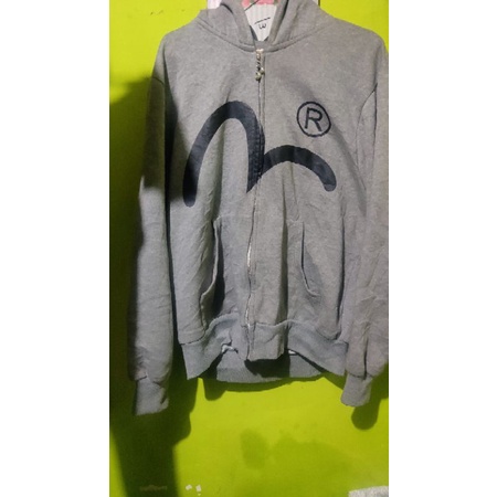 hoodie ziper evisu big logo