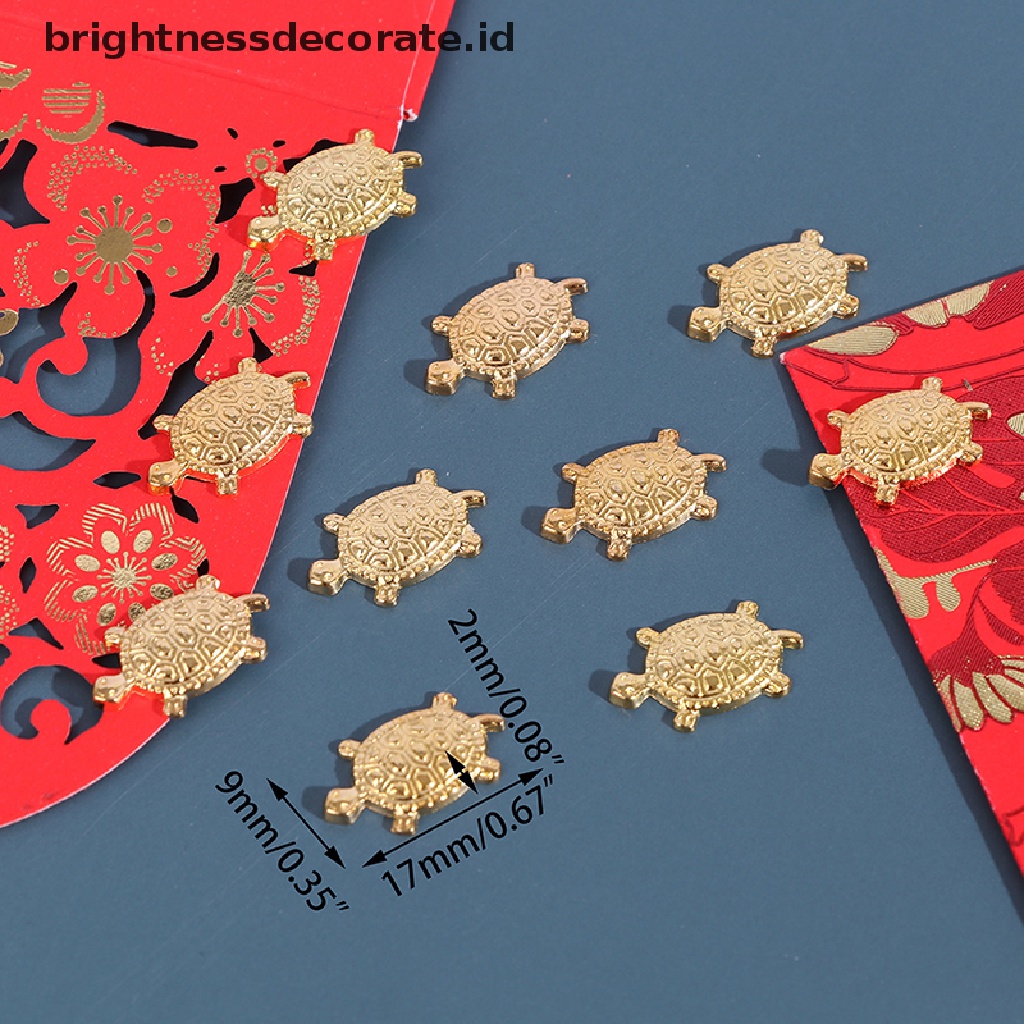 [Birth] 10pcs FengShui Golden Money Turtle Kura Keberuntungan Jepang Untuk Kekayaan Keberuntungan [ID]