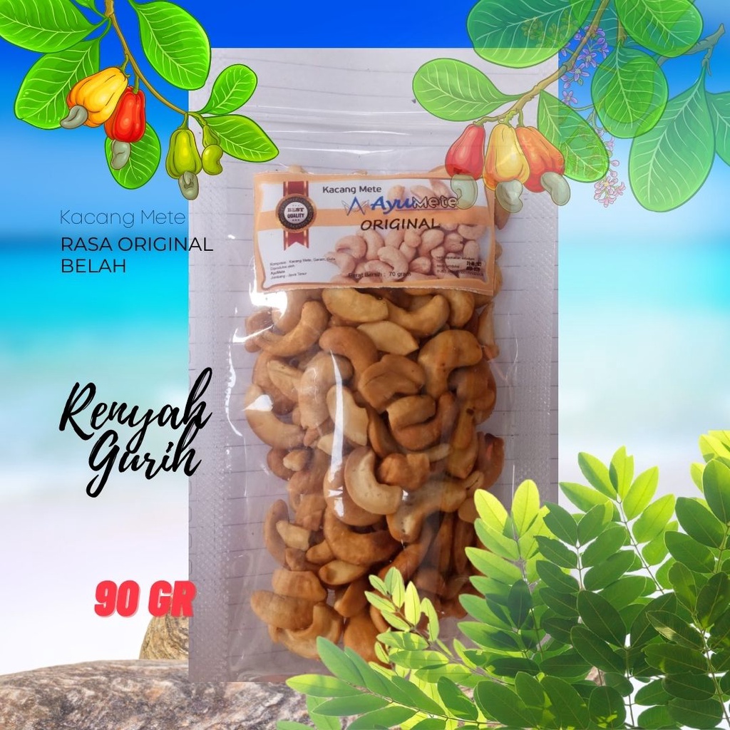 

Kacang Mede Goreng Kualitas Belah - Renyah Gurih 90 Gram