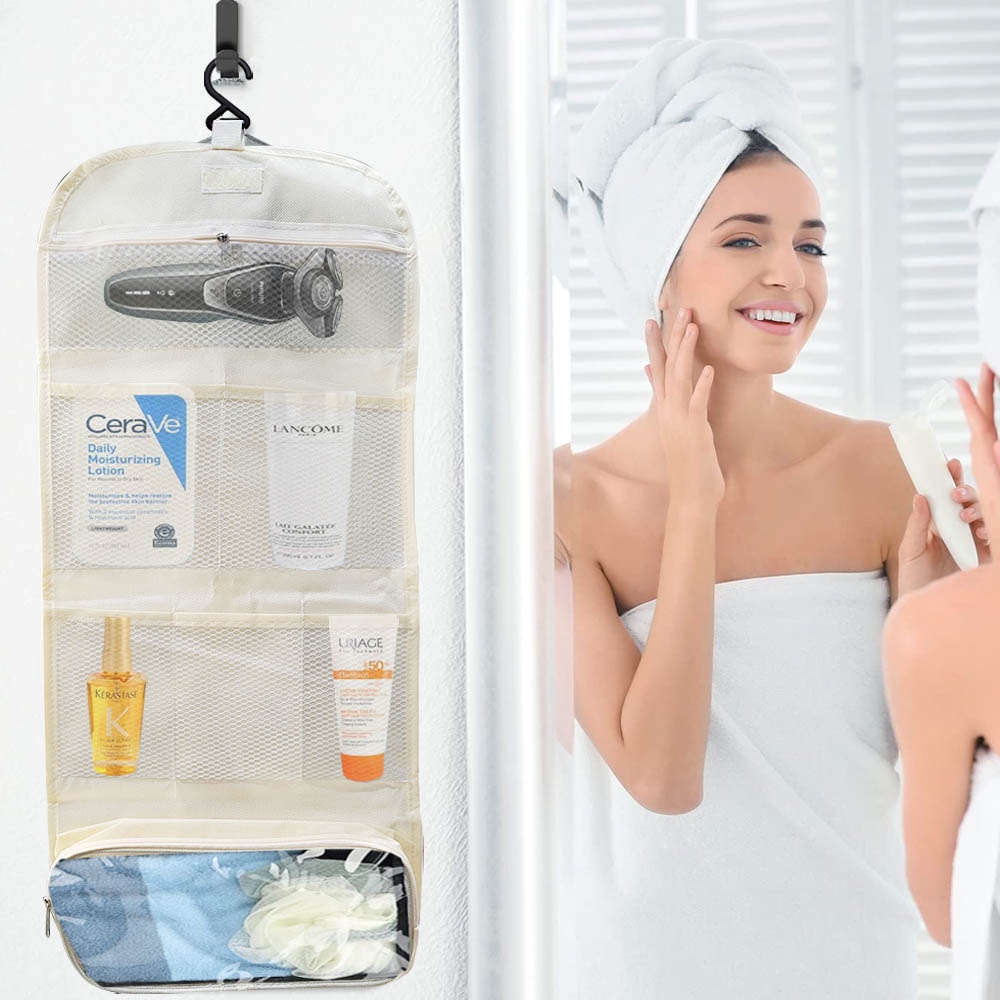 Tas makeup traveling gantung serba guna - Toiletries Storage Bag T701 - Cosmetic Travel Bag / Travel Organizer Bag RANDOM
