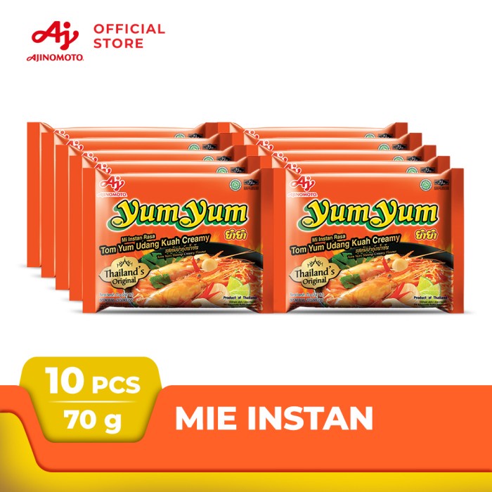 

YumYum Mie Instan Kuah Tomyum Udang Creamy 70g (10 pcs)