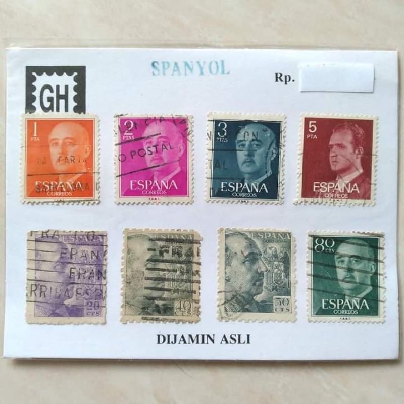 

Prangko Perangko Jadul Spanyol 1939-1955 Used - Set 8 Pcs Folder