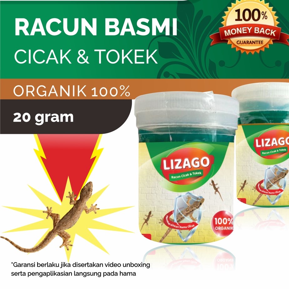 Lizago Umpan Racun Pembasmi Cicak Cecak dan Tokek Herbal Ampuh 20 gram