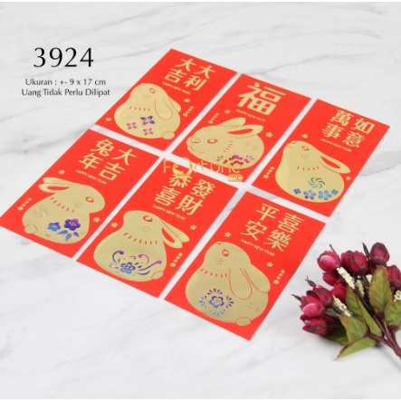 

Angpao Imlek 2023 Kertas Kelinci Chinese New Year Hong Bao Red Envelope Terbaru Gambar Campur Panjang