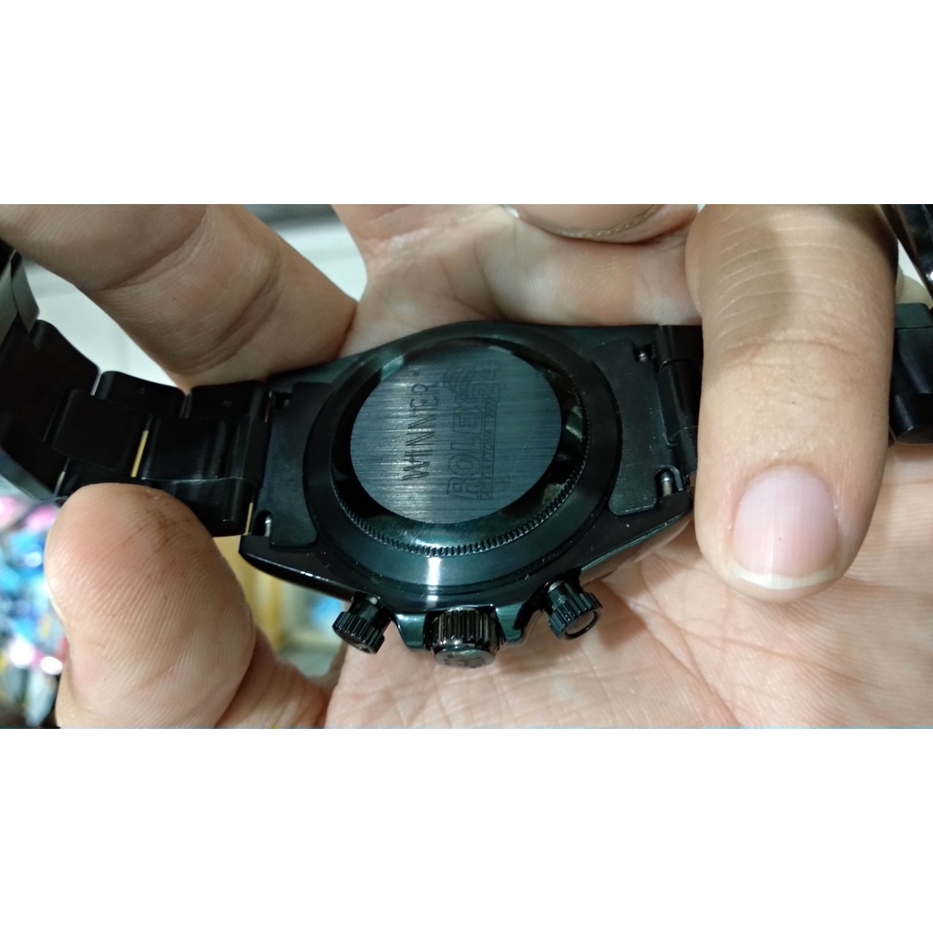 jam tangan ex automatic all black daytona chronograph jam klasik jam sporty set