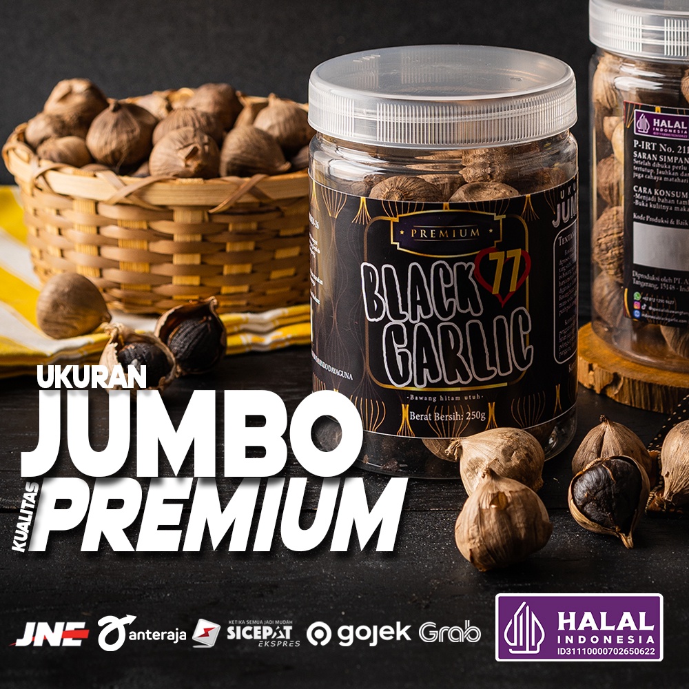 

PREMIUM! Black Garlic Bawang Hitam JUMBO 250gr