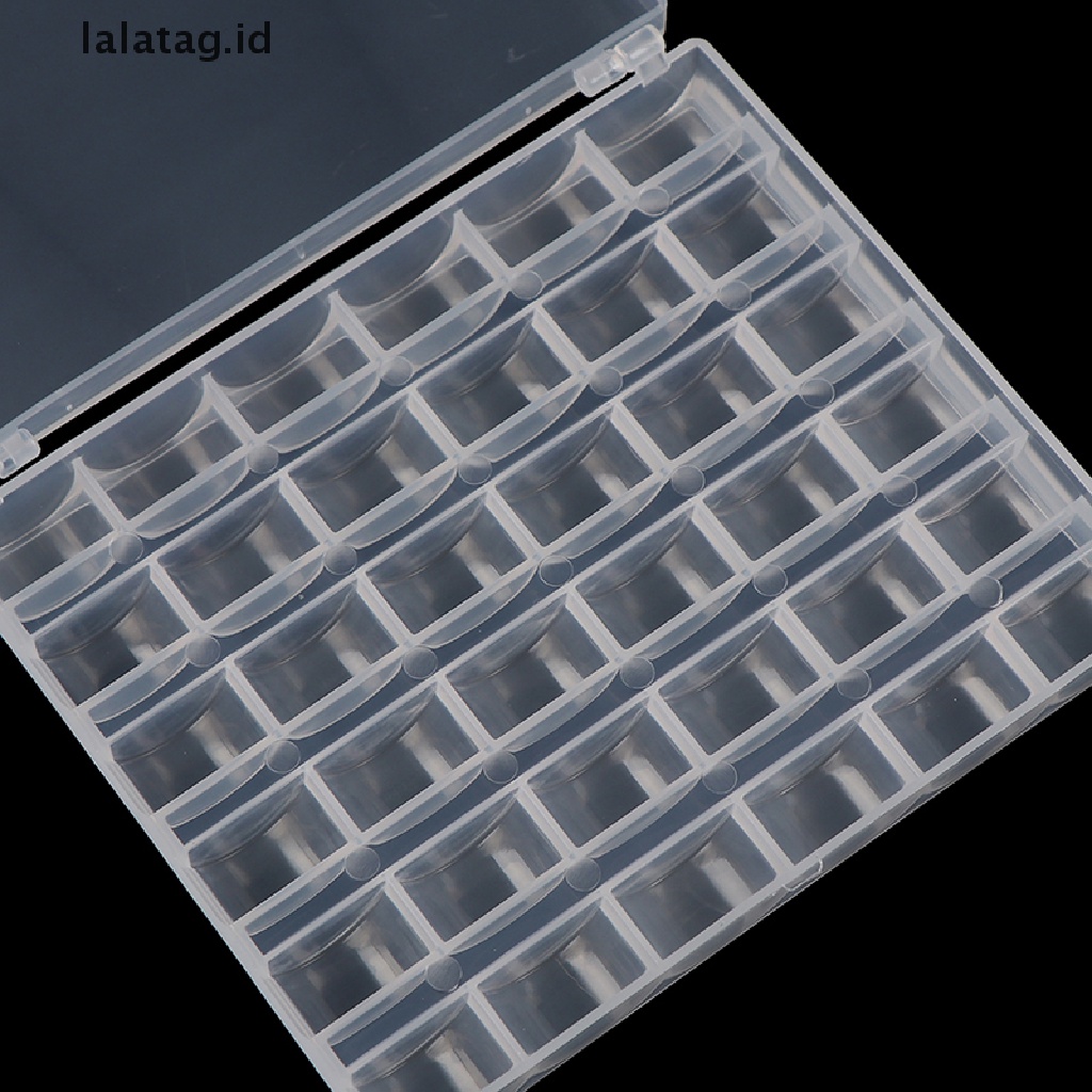 [lalatag] 36kuntum Bobbins Kosong Mesin Jahit Bobbin Case Organizer Storage Kotak Plastik [ID]