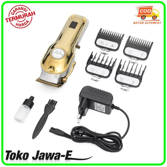 Alat Cukur Kemei KM-1986 Hair Clipper Cordless Professional - GOLD