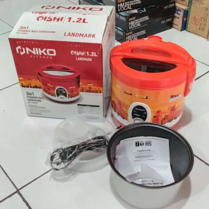 NIKO Rice Cooker 1.2 Liter - NK - RC12 / RICE COOKER NIKO 1.8 LITER MAGICCOM NIKO OISHI LANDARK AMAZON BATIK RANDOM