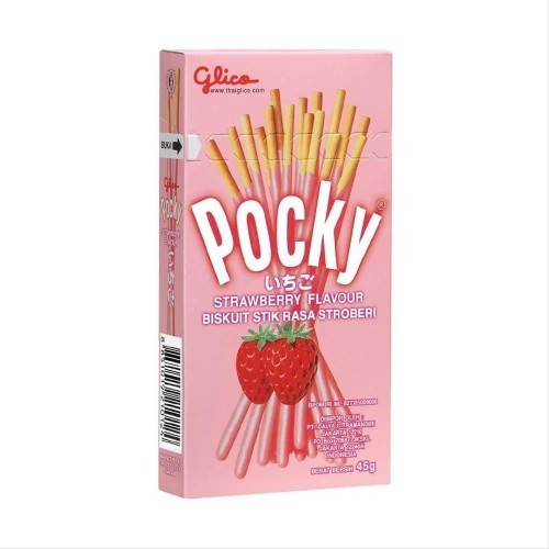 jajan anak Pocky Strawberry 45 gr Cemilan Anak 45g 45 gram 45gram